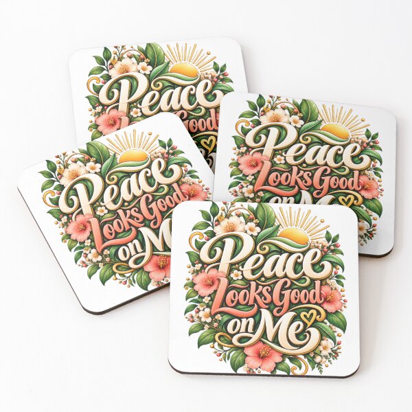 Item preview, Peace Looks Good on Me – Minimalist Botanical Self Care & Positive Mindset Design designed and sold by okay 2 look .