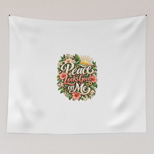 Item preview, Peace Looks Good on Me – Minimalist Botanical Self Care & Positive Mindset Design designed and sold by okay 2 look .