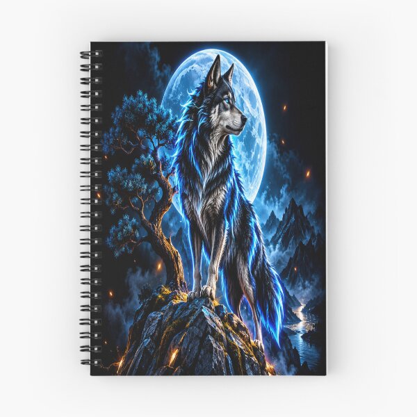 Item preview, Mystic blue wolf moon designed and sold by urbanshop7.