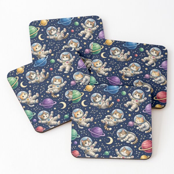 Item preview, Cute Astronaut Cat In Space Seamless Pattern | Kawaii Galaxy Art designed and sold by Dogandesighn.