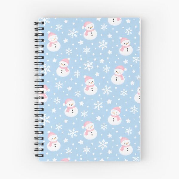 Item preview, Blue Snowman Snowflake Pink Hat Pattern designed and sold by Luv4tete.