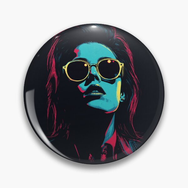 Item preview, Retro Synthwave Cyberpunk Woman Portrait designed and sold by ERODED SELF.