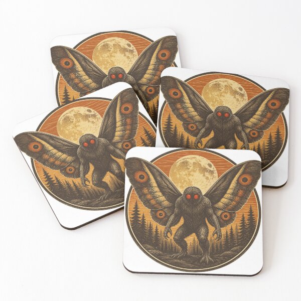 Item preview, Mothman Retro Vintage Badge Cryptid Poster designed and sold by Coco Zone .