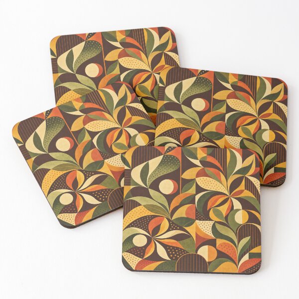 Item preview, Autumn Botanical Mosaic — Geometric Floral Pattern designed and sold by Penbrook Farms.