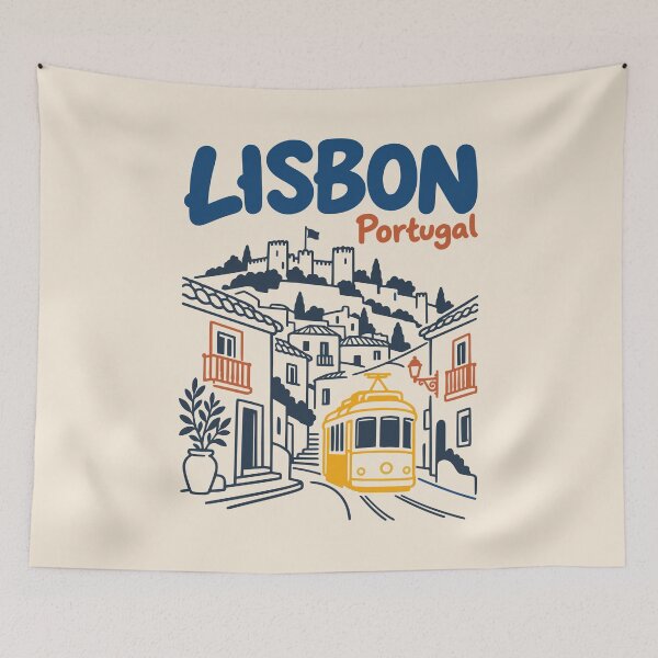 Item preview, Lisbon Portugal Vintage Yellow Tram Travel designed and sold by MavtM.