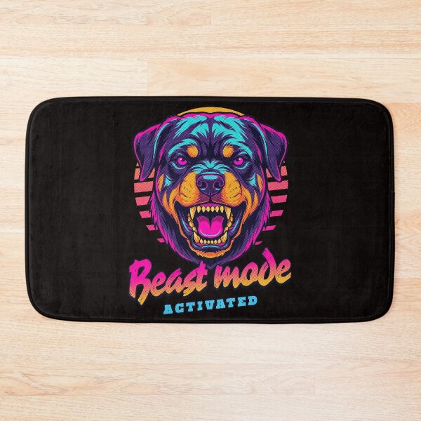 Item preview, Rottweiler Beast Mode - Neon Cyberpunk Horror designed and sold by PixelsPaws.