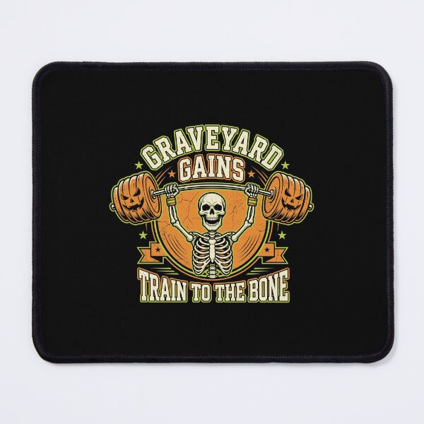 Item preview, Graveyard Gains Train To The Bone Halloween Gym designed and sold by TeNovaStudio.