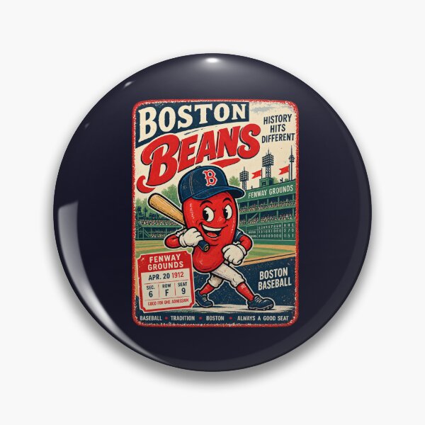 Item preview, Boston Beans Vintage Baseball Shirt, Retro Boston Baseball Tee, Old School New England Sports Mascot Graphic designed and sold by GhostDawgs.