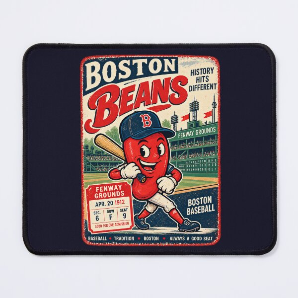 Item preview, Boston Beans Vintage Baseball Shirt, Retro Boston Baseball Tee, Old School New England Sports Mascot Graphic designed and sold by GhostDawgs.