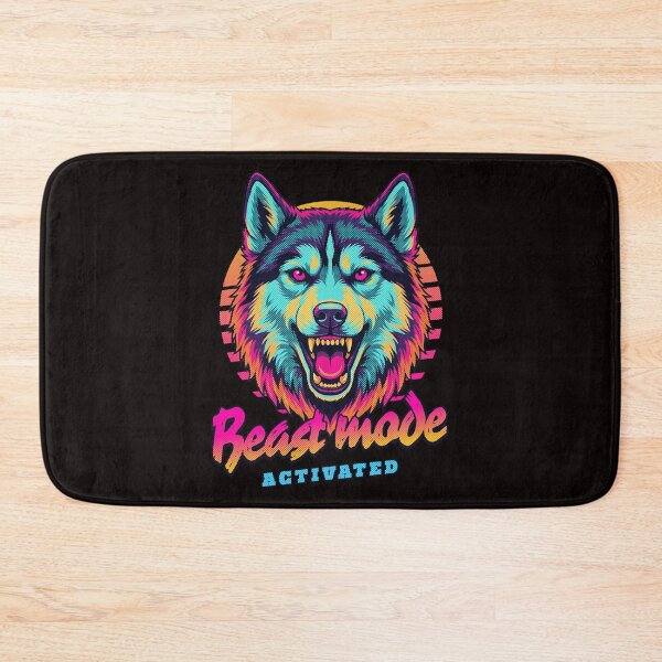 Item preview, Siberian Husky Beast Mode - Neon Cyberpunk Horror designed and sold by PixelsPaws.
