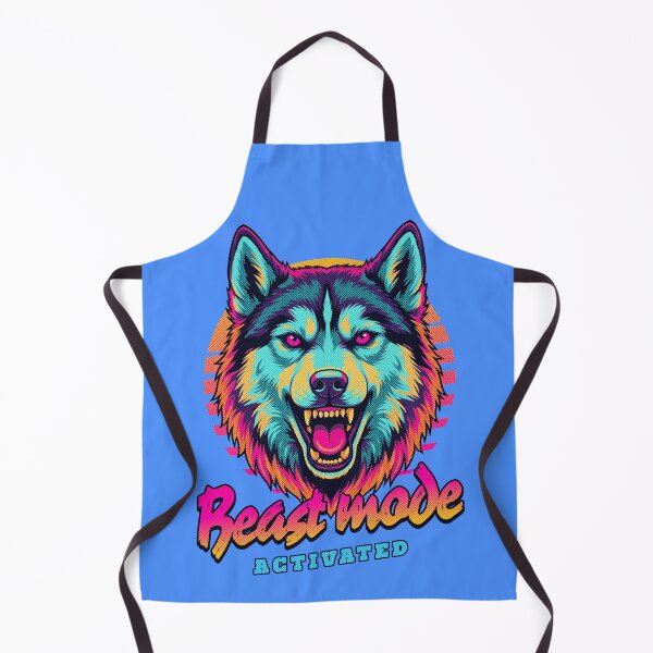 Item preview, Siberian Husky Beast Mode - Neon Cyberpunk Horror designed and sold by PixelsPaws.