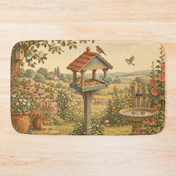 Item preview, Vintage Countryside Garden with Birds and Squirrel designed and sold by hattie's.