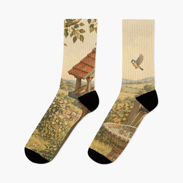 Item preview, Vintage Countryside Garden with Birds and Squirrel designed and sold by hattie's.