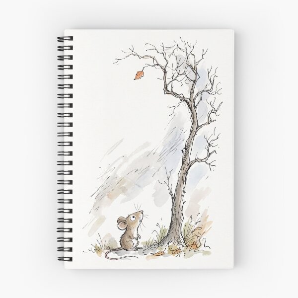 Item preview, Mouse Gazing the Last Leaf of Autumn designed and sold by Maria Dryfhout.
