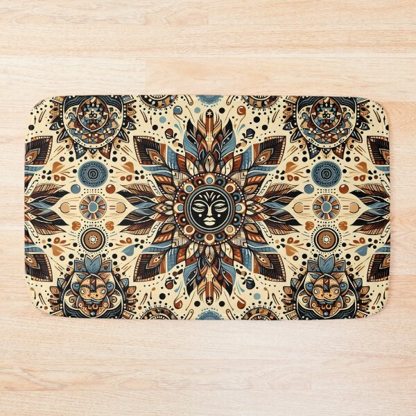 Item preview, Ornamental Sun Mandala – Earthy Botanical Geometric Art designed and sold by Apex Designs.
