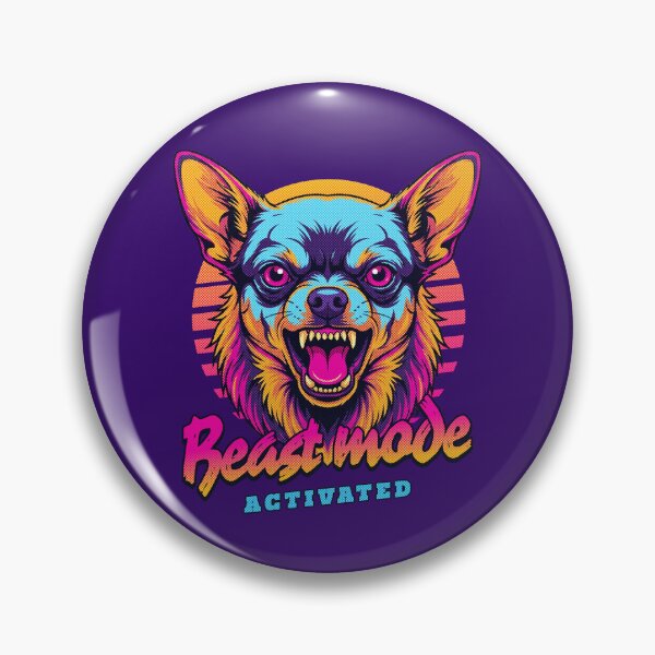 Item preview, Chihuahua Beast Mode - Neon Cyberpunk Horror designed and sold by PixelsPaws.