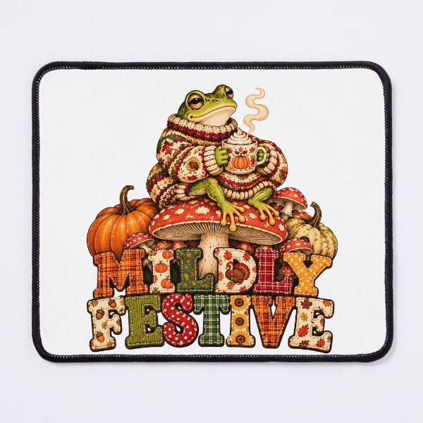 Item preview, Mildly Festive Fall Frog - Cozy Autumn Thanksgiving Goblincore designed and sold by Neurospicy Trolls.