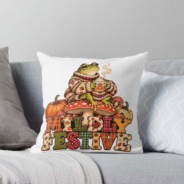 Item preview, Mildly Festive Fall Frog - Cozy Autumn Thanksgiving Goblincore designed and sold by Neurospicy Trolls.