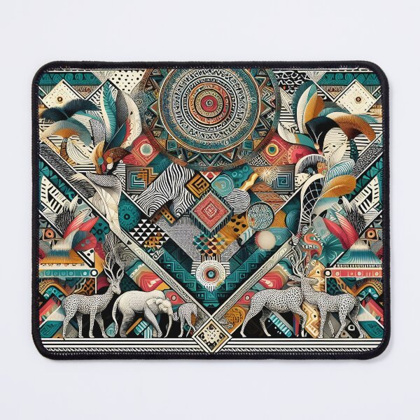 Item preview, Safari Animal Mosaic – Colorful Geometric Wildlife Pattern designed and sold by Apex Designs.