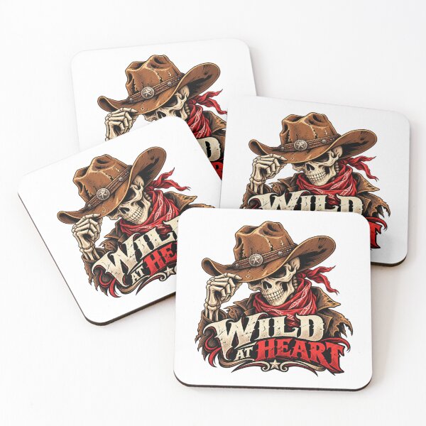 Item preview, Wild at Heart Skeleton Cowboy Skull Art designed and sold by M. Mamdouh Artworks.