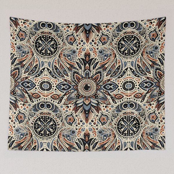Item preview, Earthy Ornamental Mandala – Symmetrical Botanical Geometric Art designed and sold by Apex Designs.