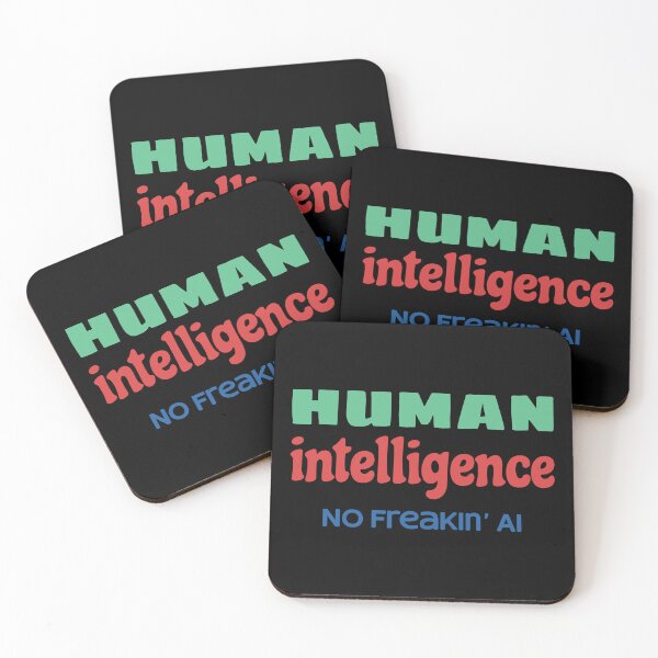Item preview, Human Intelligence, No AI designed and sold by Arto Järvinen.