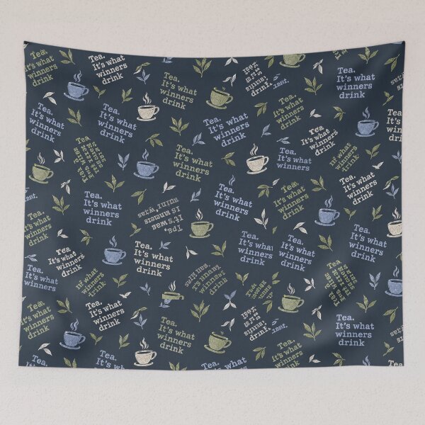 Item preview, Tea It’s What Winners Drink – Vintage Tea Lover Pattern designed and sold by MimiSabu.
