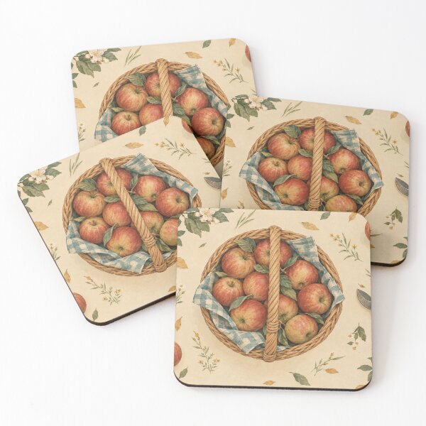 Item preview, Autumn Apple Basket Garden Still Life designed and sold by hattie's.