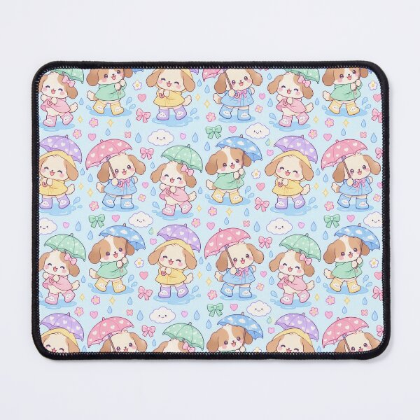 Item preview, Kawaii Rainy Day Puppy with Cloud Rain Boots designed and sold by Soft Berry Studio.