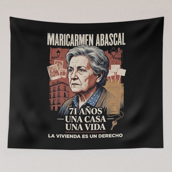 Item preview, Maricarmen Abascal Housing Is a Right Madrid Housing Rights Protest designed and sold by Etch-art.