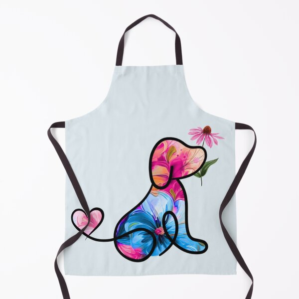 Item preview, Rose/azul floral dog with heart tail and pink daisy designed and sold by SuncatcherPhoto.