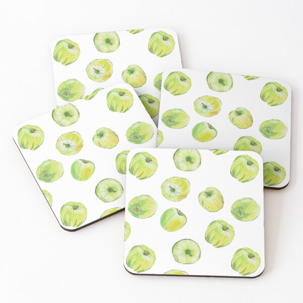 Item preview, Green apples pattern designed and sold by Lubakeep-art.