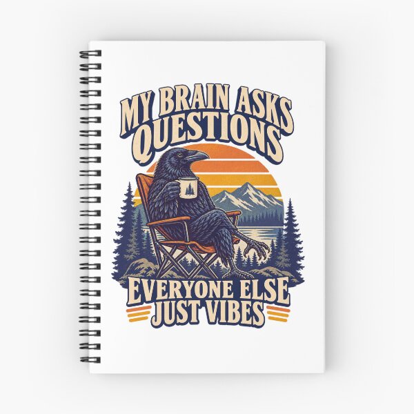 Item preview, MY BRAIN ASKS QUESTIONS, EVERYONE ELSE JUST VIBES designed and sold by LuveraxArt.