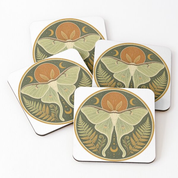 Item preview, Vintage Luna Moth Botanical Badge Poster designed and sold by Coco Zone .