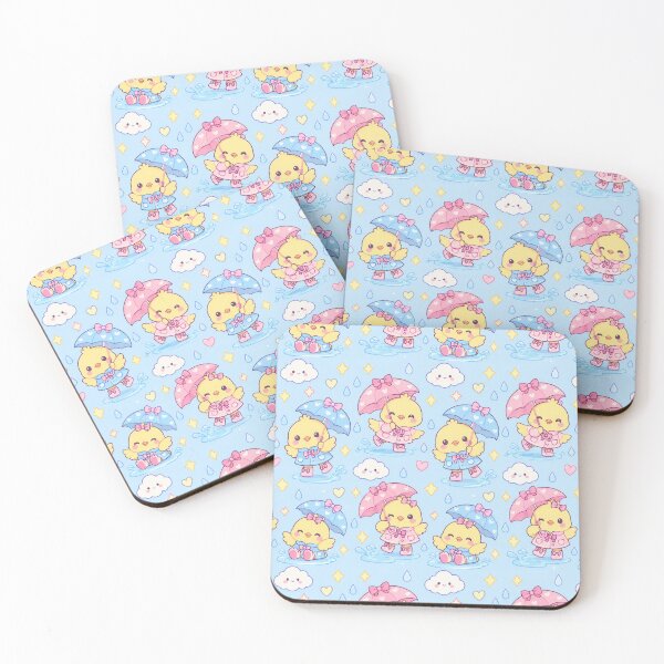 Item preview, Kawaii Rainy Day Chick with Bow Rain Boots designed and sold by Soft Berry Studio.