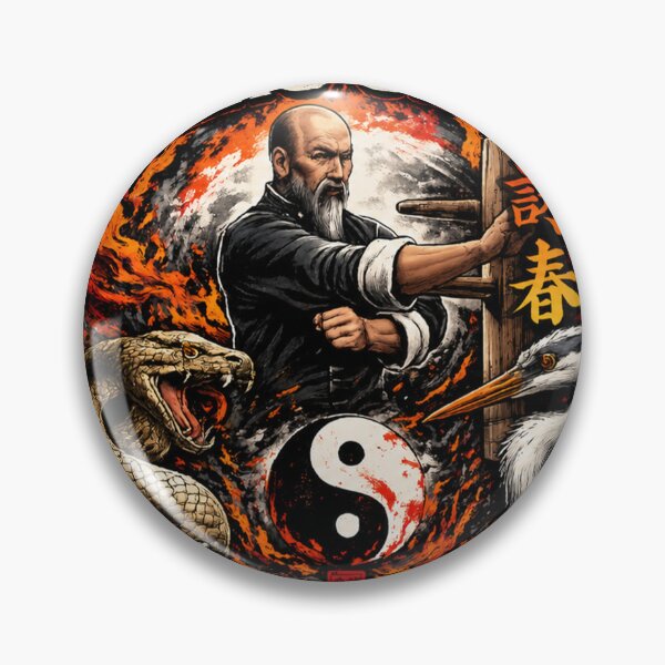 Item preview, Wing Chun Kung Fu Master Snake Crane Yin Yang Martial Arts designed and sold by Fei Long Design Hub.
