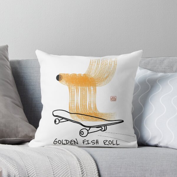 Item preview, Golden Fish Roll Skateboard Funny Food Pun designed and sold by JOCSTOCK.