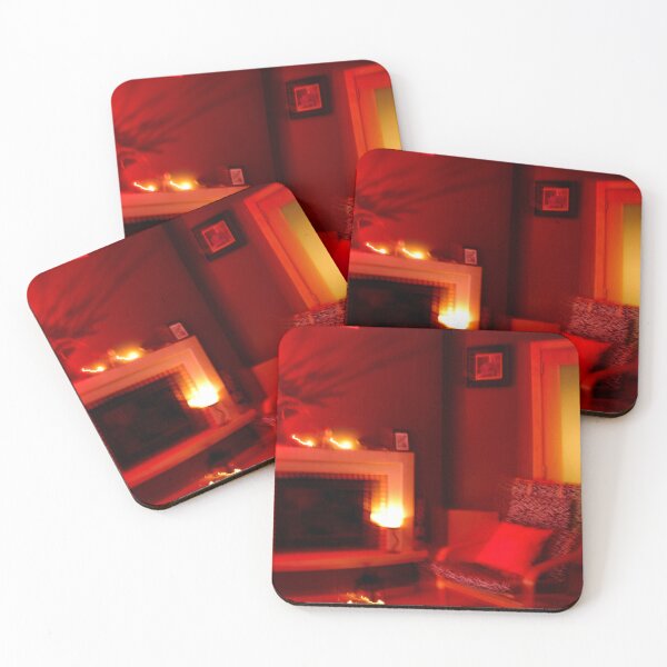 Item preview, Red Interior Warm Light Moody Room Photography designed and sold by Marino4ka.
