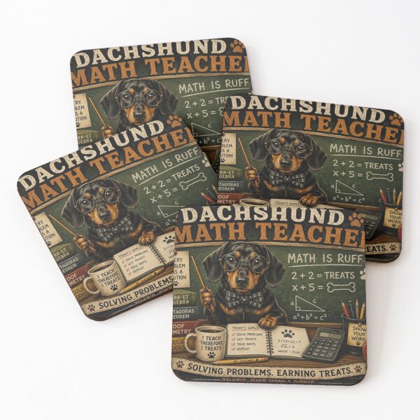 Item preview, Dachshund Math Teacher Funny Dog designed and sold by vitotheking.