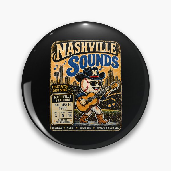 Item preview, Nashville Sounds Vintage Baseball Shirt, Retro Music City Baseball Tee, Old School Tennessee Sports Mascot Graphic designed and sold by GhostDawgs.
