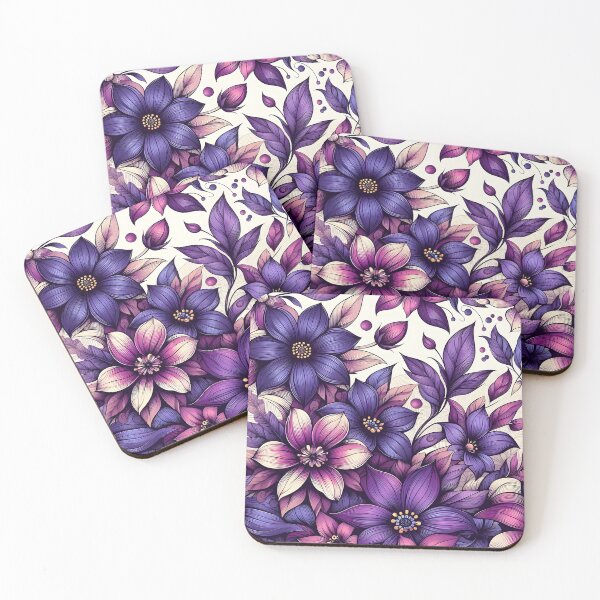 Item preview, Purple Magenta Floral Pattern – Lush Botanical Garden Art designed and sold by Apex Designs.