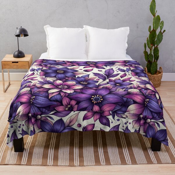 Item preview, Purple Magenta Floral Pattern – Lush Botanical Garden Art designed and sold by Apex Designs.