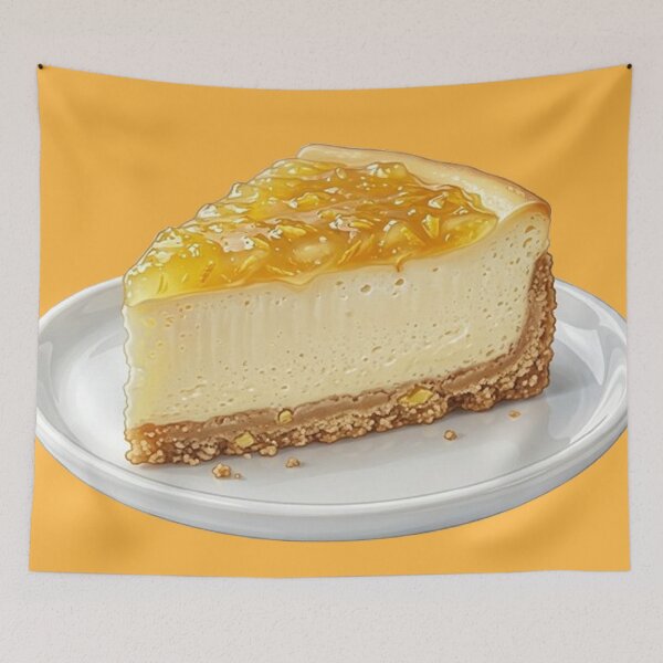 Item preview, Delicious Yuzu Citrus Cheesecake Slice - Sweet Dessert  designed and sold by PetalsPaws.