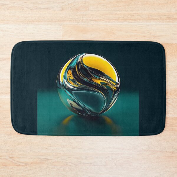 Item preview, Liquid Chrome Orb, 3d Render, Vibrant Yellow designed and sold by Checho30.