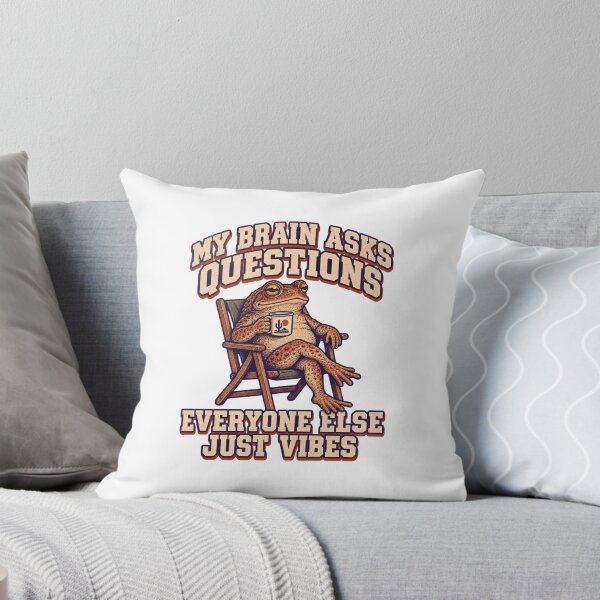 Item preview, MY BRAIN ASKS QUESTIONS, EVERYONE ELSE JUST VIBES designed and sold by LuveraxArt.