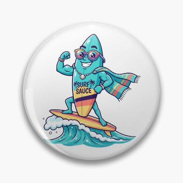 Artikelvorschau, Surf Sauce Funny Surfing Cartoon Character Wave entworfen und verkauft von mood-draftsman.