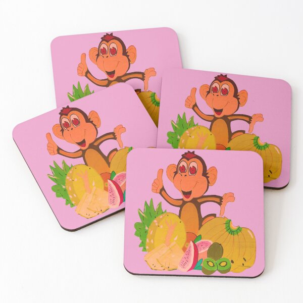 Item preview, Congenial Chimp With Tropical Fruit designed and sold by Swooncake Press.