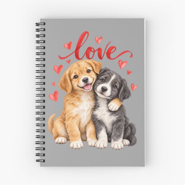 Item preview, Puppy Love – Cute Cuddling Dogs and Hearts designed and sold by symbolic Tees.
