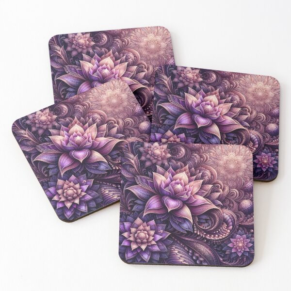 Item preview, Dark Purple Floral Fantasy – Ornamental Botanical Maximalist Art designed and sold by Apex Designs.