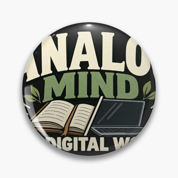 Item preview, Analog Mind In A Digital World – Minimalist Digital Detox and Old School Humor designed and sold by GingaArt.